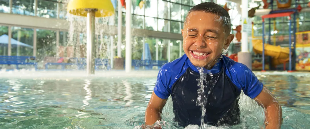 boy in aquatic centre