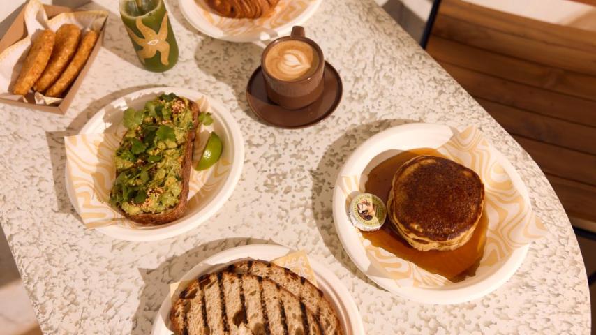 Selection of food on a table
